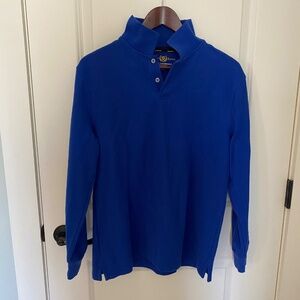 Club Room Men's Royal Blue Long Sleeve Polo